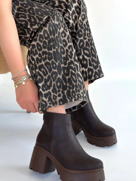 Belay Acı Kahve Nubuk Topuklu Bot