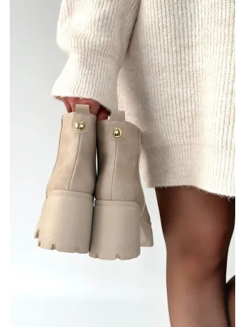 Belay Bej Nubuk Topuklu Bot