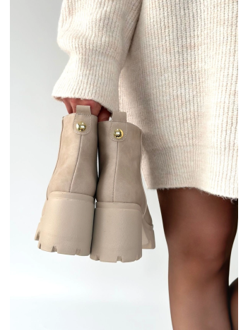 Belay Bej Nubuk Topuklu Bot