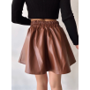 Beli lastikli deri etek kahve s24599 Beli lastikli deri etek kahve s24599