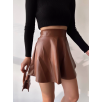 Beli lastikli deri etek kahve s24599 Beli lastikli deri etek kahve s24599