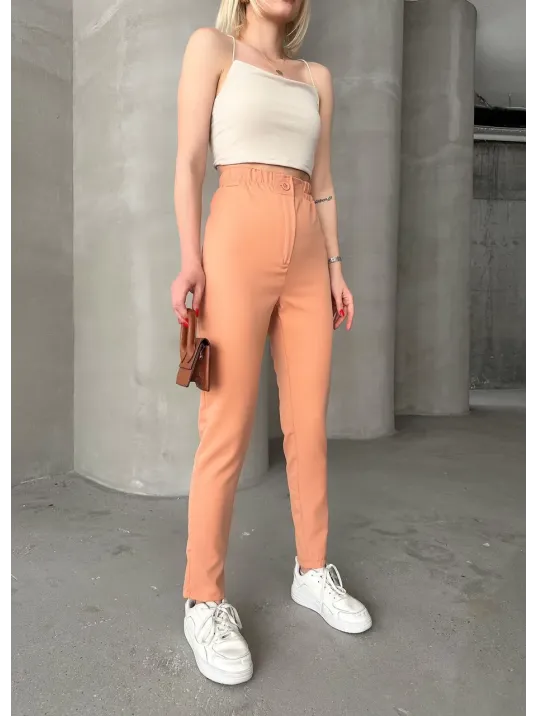Beli Lastikli Karamel Pantolon