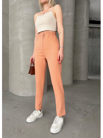 Beli lastikli karamel pantolon Beli lastikli karamel pantolon