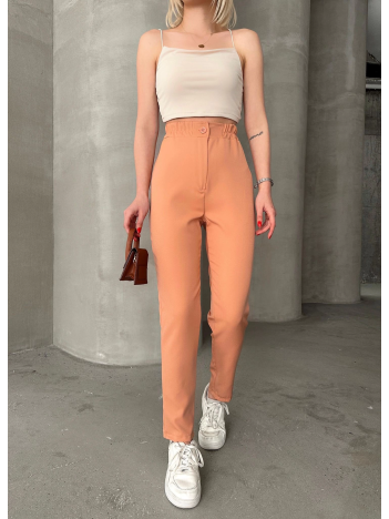 Beli lastikli karamel pantolon Beli lastikli karamel pantolon