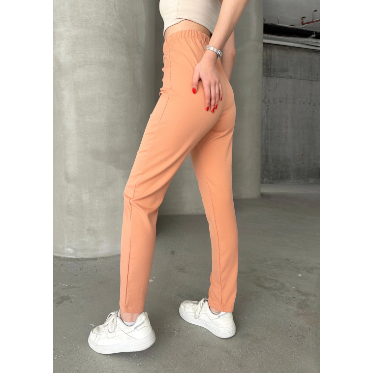 Beli lastikli karamel pantolon Beli lastikli karamel pantolon