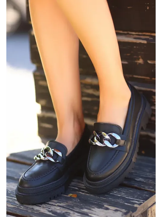 Biga Siyah Cilt Ayakkabı Biga Siyah Cilt Ayakkabı