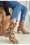 Birta Leopar Cilt Streç Topuklu Bot Birta Leopar Cilt Streç Topuklu Bot