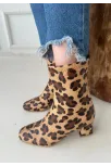 Birta Leopar Cilt Streç Topuklu Bot Birta Leopar Cilt Streç Topuklu Bot