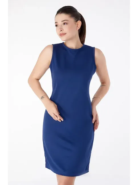 Bisiklet Yaka Kadın Mini Elbise