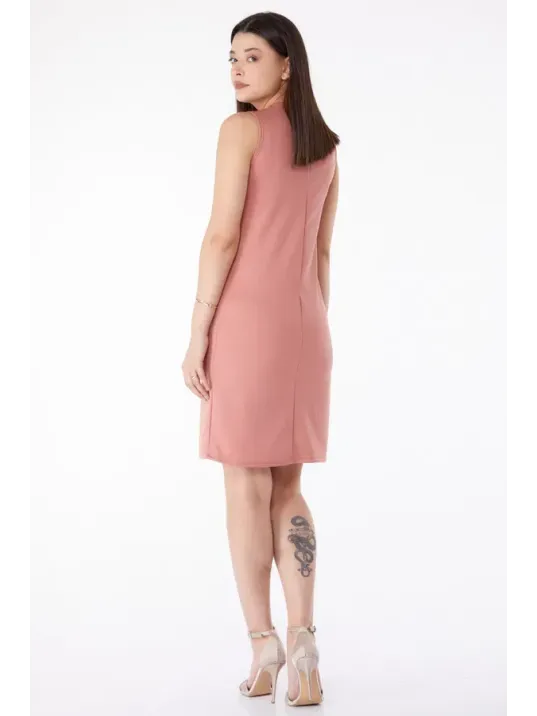 Bisiklet Yaka Kadın Mini Elbise