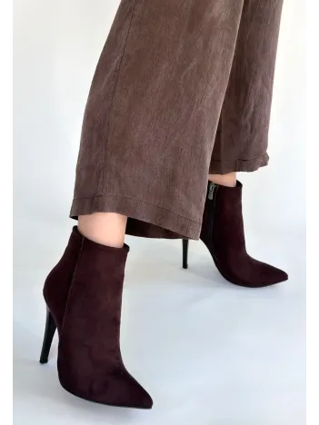 Blan Acı Kahve Süet Topuklu Bot