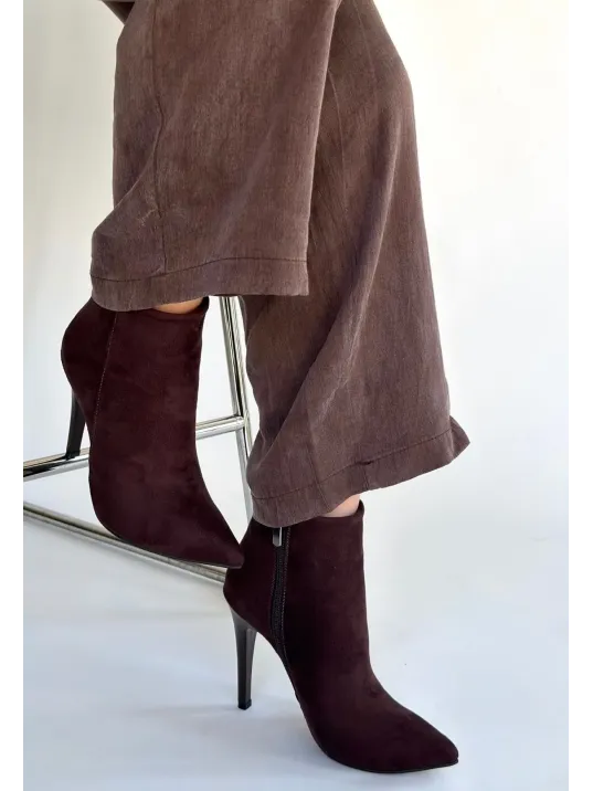 Blan Acı Kahve Süet Topuklu Bot Blan Acı Kahve Süet Topuklu Bot