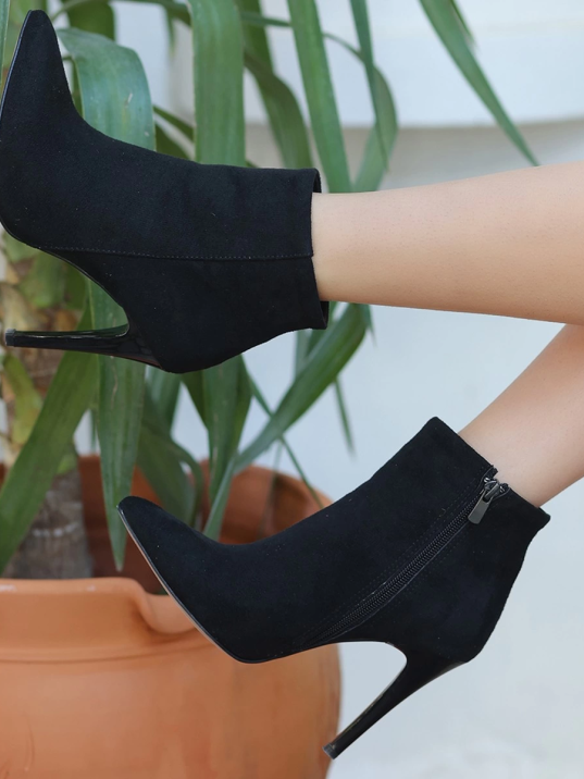 Blan Siyah Süet Topuklu Bot