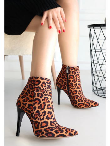 Blan Zebra Saten Topuklu Bot Blan Zebra Saten Topuklu Bot