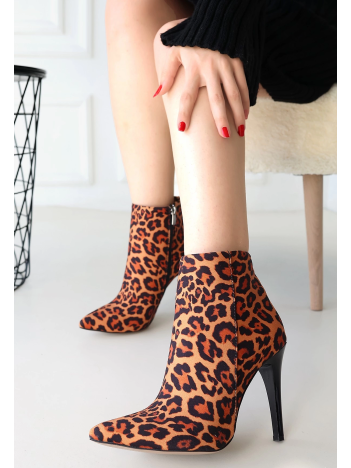 Blan Zebra Saten Topuklu Bot Blan Zebra Saten Topuklu Bot