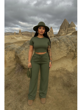 Bol paça pantolonlu alt üst takım