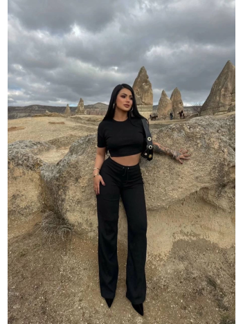 Bol paça pantolonlu alt üst takım