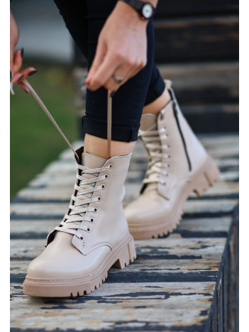 Bria  Nude Cilt Bağcıklı Bot Bria  Nude Cilt Bağcıklı Bot