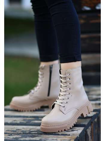 Bria  Nude Cilt Bağcıklı Bot Bria  Nude Cilt Bağcıklı Bot