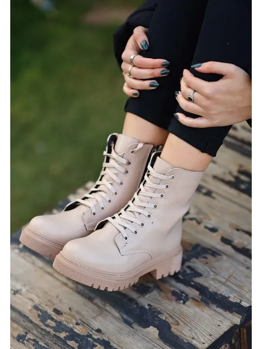 Bria Nude Cilt Bağcıklı Bot Bria Nude Cilt Bağcıklı Bot