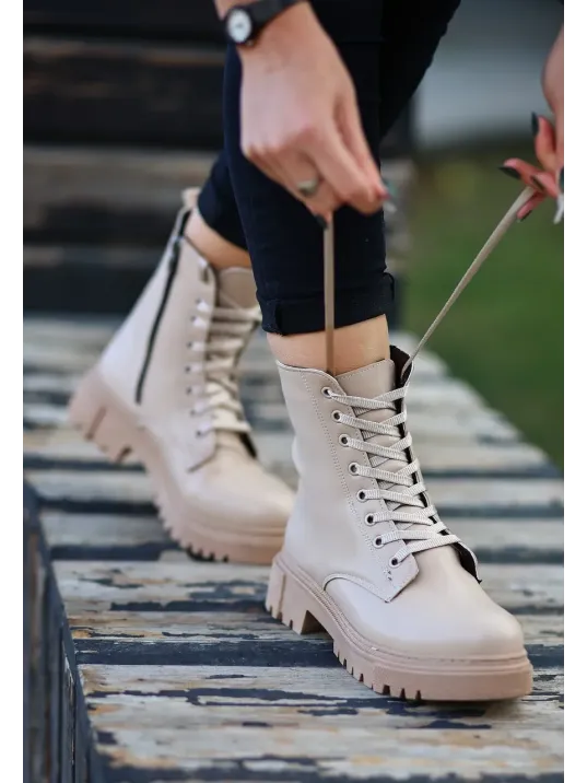 Bria Nude Cilt Bağcıklı Bot Bria Nude Cilt Bağcıklı Bot