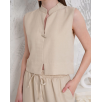 Broşlu yelek pantolon takım bej s255821 Broşlu yelek pantolon takım bej s255821