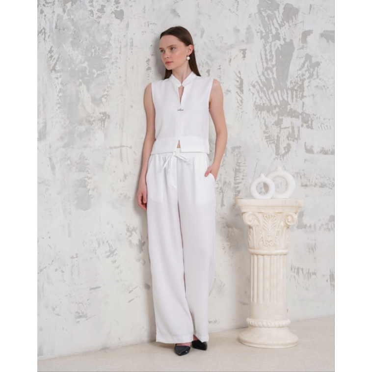 Broşlu yelek pantolon takım beyaz s255821 Broşlu yelek pantolon takım beyaz s255821