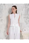 Broşlu Yelek Pantolon Takım Beyaz S255821