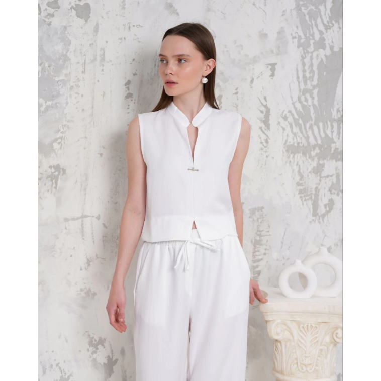 Broşlu yelek pantolon takım beyaz s255821 Broşlu yelek pantolon takım beyaz s255821
