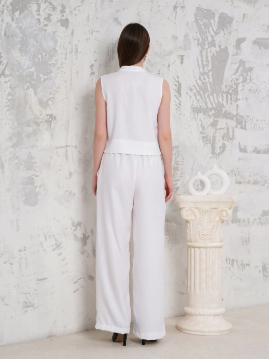 Broşlu yelek pantolon takım beyaz s255821 Broşlu yelek pantolon takım beyaz s255821