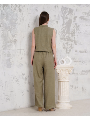 Broşlu yelek pantolon takım haki s255821 Broşlu yelek pantolon takım haki s255821