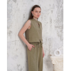 Broşlu yelek pantolon takım haki s255821