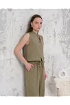 Broşlu Yelek Pantolon Takım Haki S255821