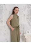 Broşlu Yelek Pantolon Takım Haki S255821