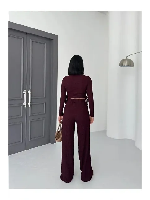Bubble Alt Üst Takım Bordo Pt510446