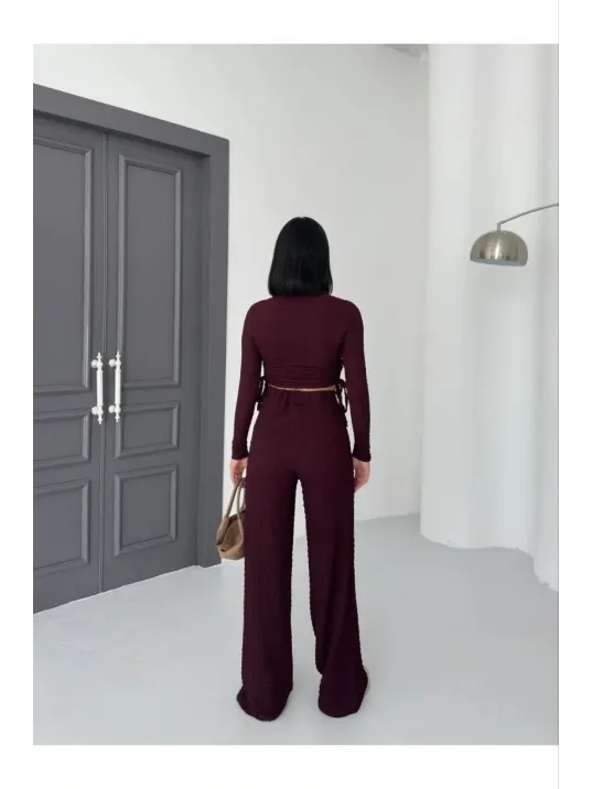 Bubble Alt Üst Takım Bordo Pt510446