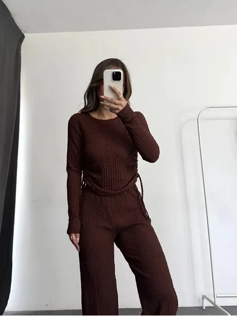 Bubble Alt Üst Takım Kahve Pt510446