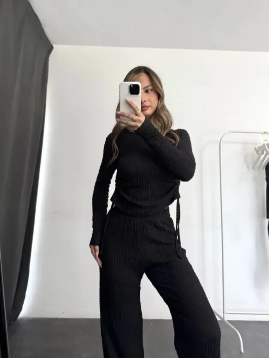 Bubble Alt Üst Takım Siyah Pt510446