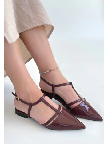 Canca Bordo Rugan Babet Ayakkabı Canca Bordo Rugan Babet Ayakkabı