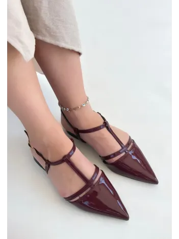 Canca Bordo Rugan Babet Ayakkabı Canca Bordo Rugan Babet Ayakkabı