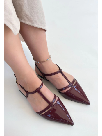 Canca Bordo Rugan Babet Ayakkabı Canca Bordo Rugan Babet Ayakkabı