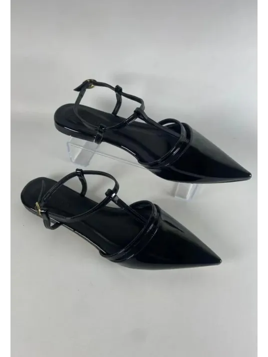 Canca Siyah Rugan Babet Ayakkabı Canca Siyah Rugan Babet Ayakkabı