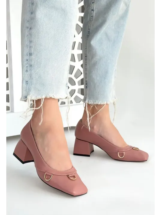 Cande Pudra Cilt Topuklu Ayakkabı Cande Pudra Cilt Topuklu Ayakkabı