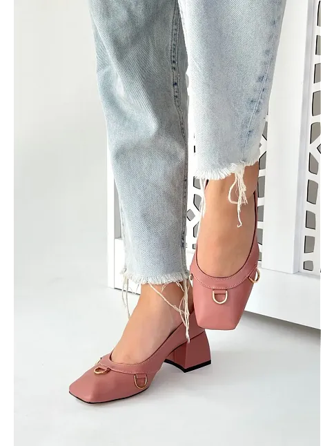 Cande Pudra Cilt Topuklu Ayakkabı