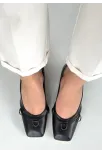 Cande Siyah Cilt Topuklu Ayakkabı Cande Siyah Cilt Topuklu Ayakkabı