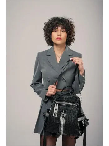 Cary Siyah Cilt Kol Ve Sırt Çantası Cary Siyah Cilt Kol Ve Sırt Çantası