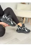 Cata Siyah Cilt Beyaz Detaylı Spor Ayakkabı