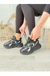 Cata Siyah Cilt Beyaz Detaylı Spor Ayakkabı