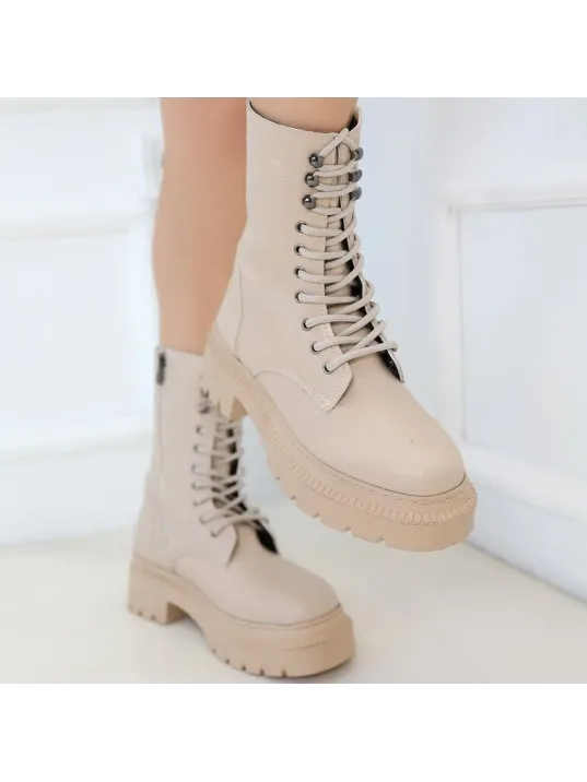 Caxa Nude Cilt Bağcıklı Bot Caxa Nude Cilt Bağcıklı Bot