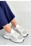 Ceas Beyaz Triko Bağcıklı Spor Ayakkabı